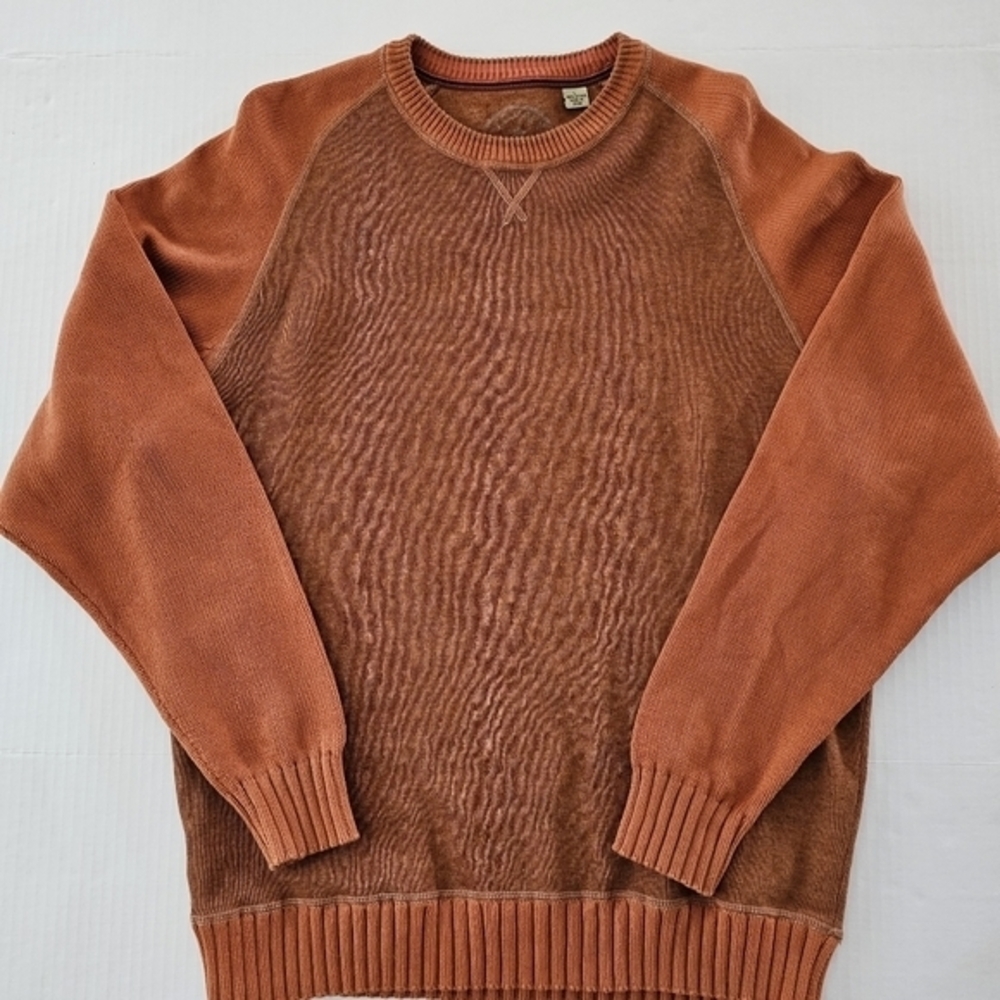 Tommy Bahama Sweater ‎ Orange Casual 100% Cotton Sweatshirt Men's Large